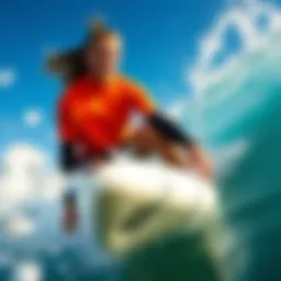 Dynamic surf scene showcasing Rip Curl apparel