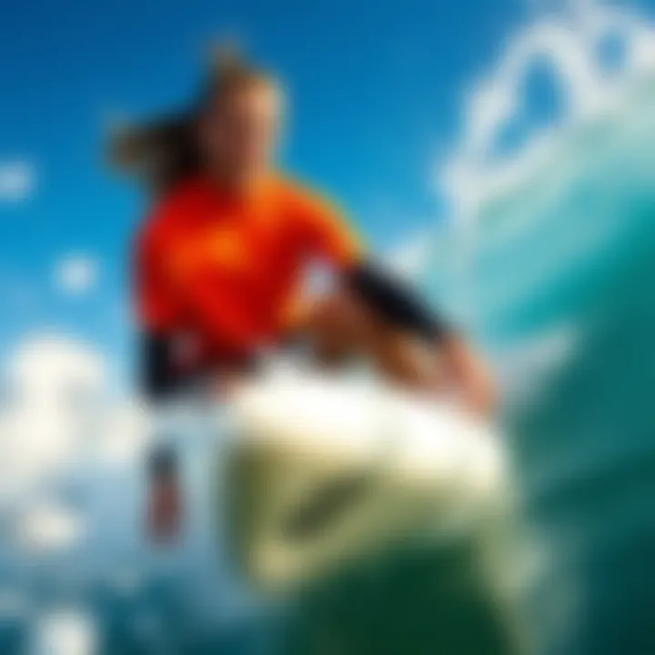 Dynamic surf scene showcasing Rip Curl apparel