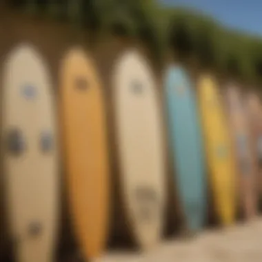 A vibrant display of popular shortbus skimboard brands, highlighting their unique offerings.