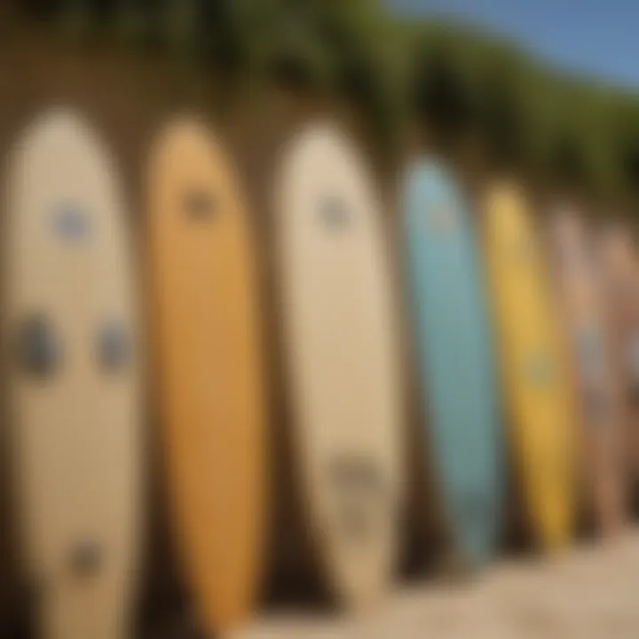 A vibrant display of popular shortbus skimboard brands, highlighting their unique offerings.