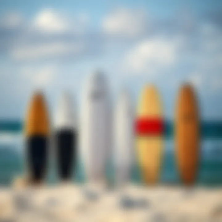 Comparison of Soft-Top and Traditional Surfboards Illustration comparing soft-top surfboards with traditional options