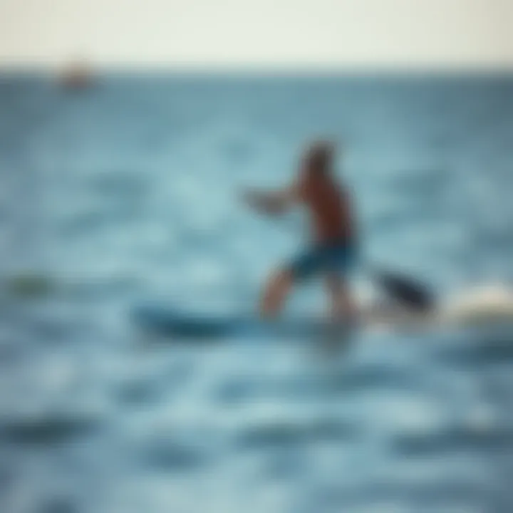 Focus and Relaxation: The Role of Sound in Watersports Paddleboarder gliding on the water with headphones on