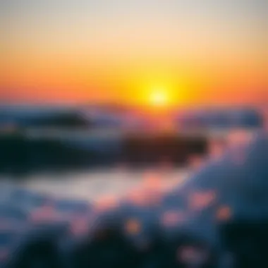 Sunset Over El Porto Surf A sunset view over the surf at El Porto beach