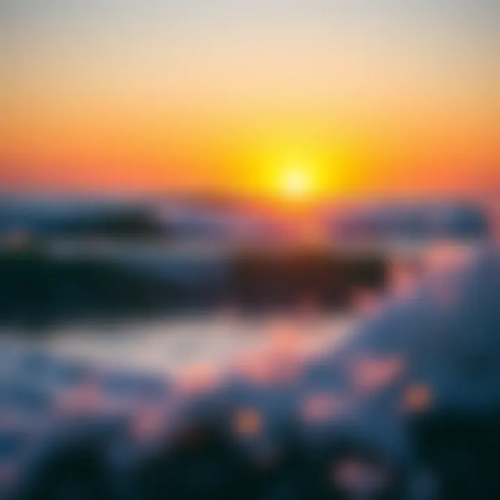 Sunset Over El Porto Surf A sunset view over the surf at El Porto beach