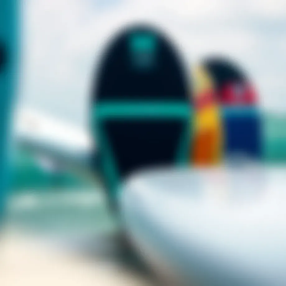 Surf rack pads showcasing diverse designs and colors