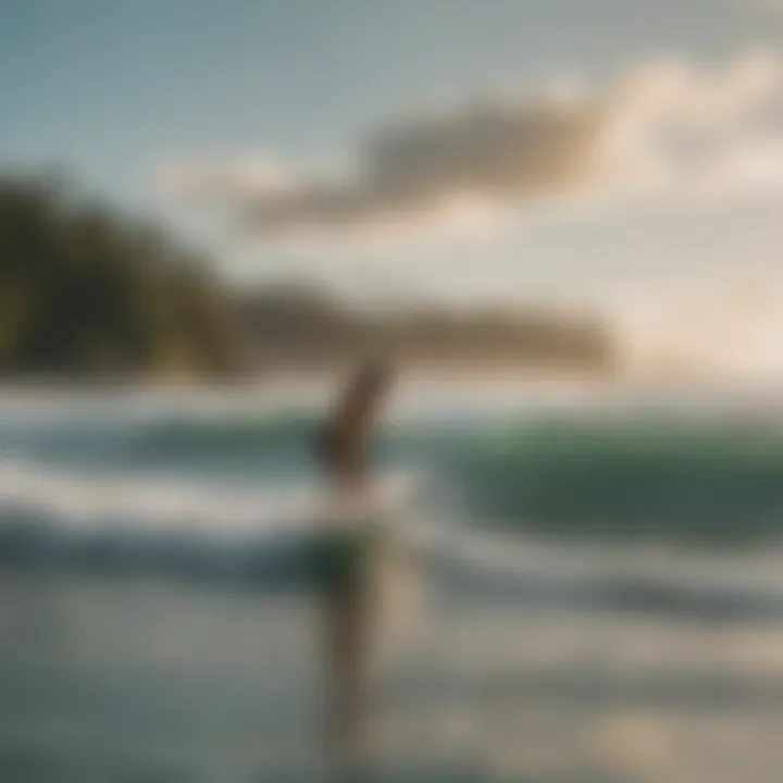 Vibrant surf community gathered at the beach