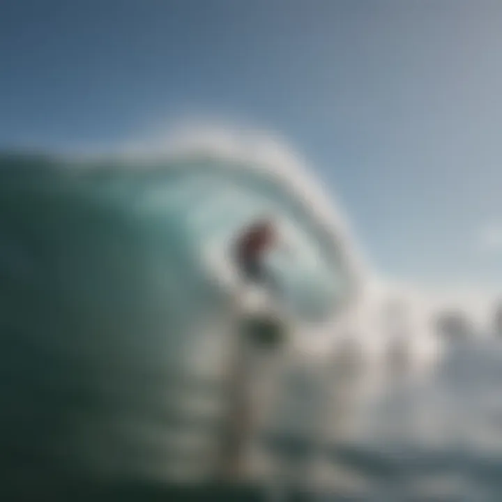 Panama City surfboarder catching a wave