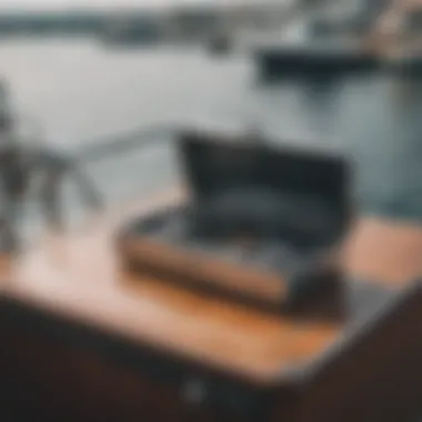 Key box secured to a boat
