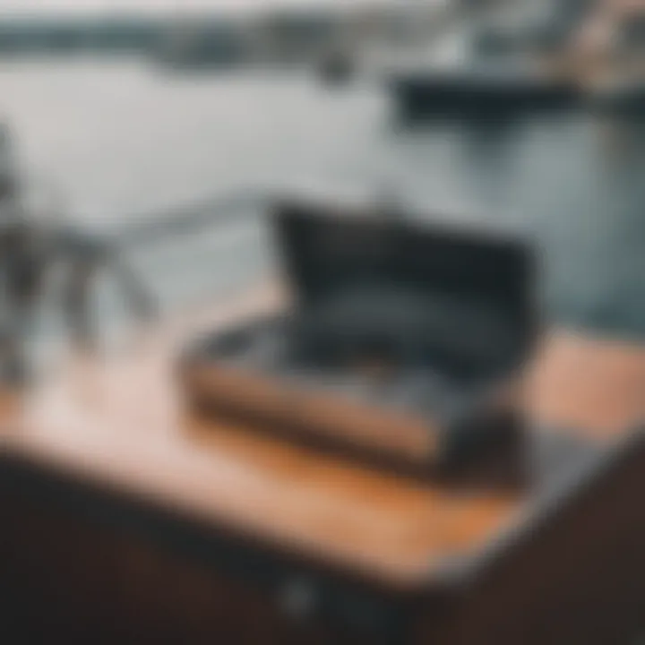 Key box secured to a boat