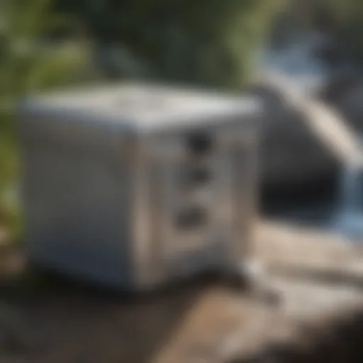 Weather-resistant key box in an outdoor setting