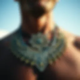 Craftsmanship of a surfing necklace highlighting intricate designs