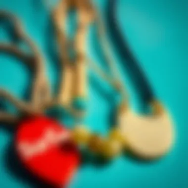 A collection of surfing necklaces showcasing various materials