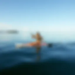A wide paddleboard gliding smoothly across calm waters