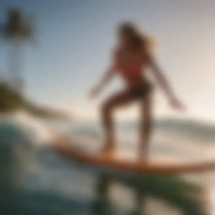 Engaging in surf board workouts for fitness