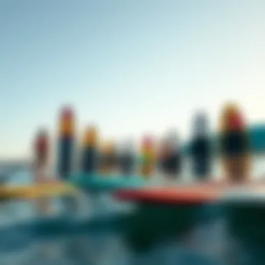 Different paddleboard designs for various surfing conditions