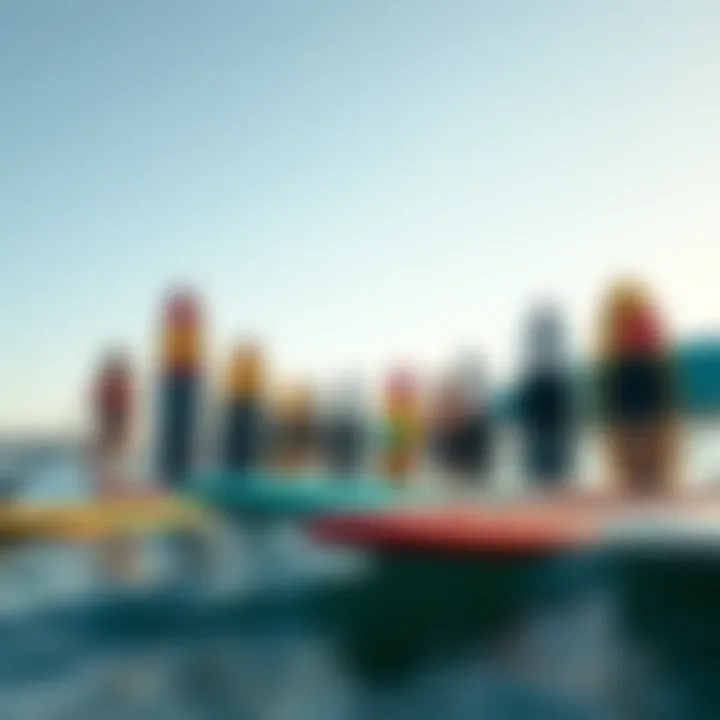 Different paddleboard designs for various surfing conditions