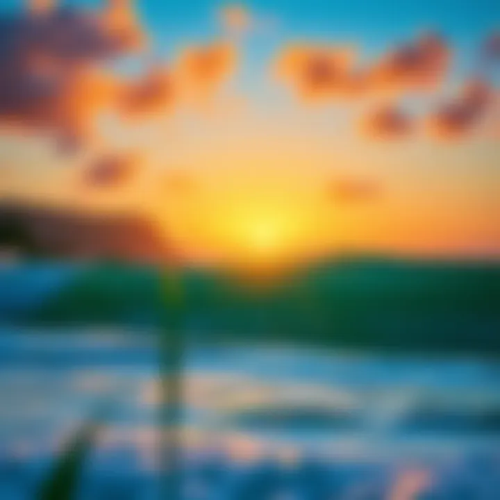 A vibrant sunset over the famous Paia Bay, attracting surfers of all levels.