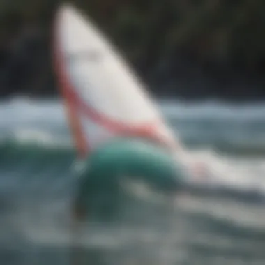 Close-up of specialized surfboards designed for inland surfing