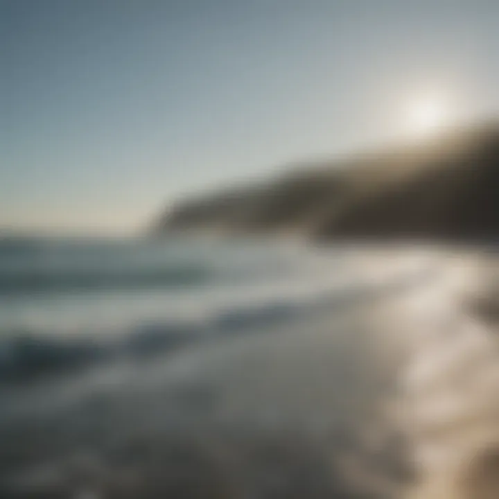 An intimate moment of a surfer reflecting on the ocean