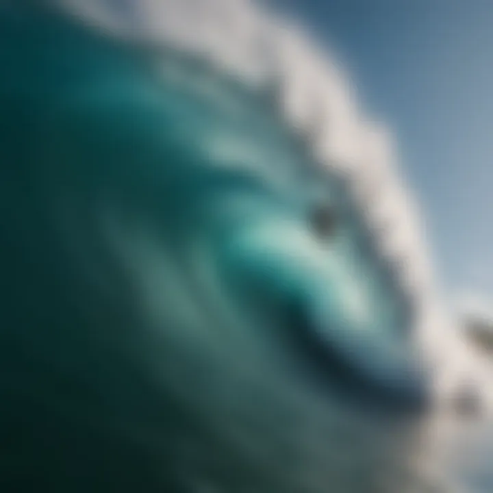 A cinematic shot capturing the artistry of wave formation