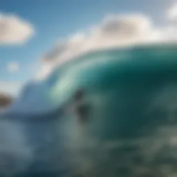 Vibrant surf conditions at a popular Maui beach