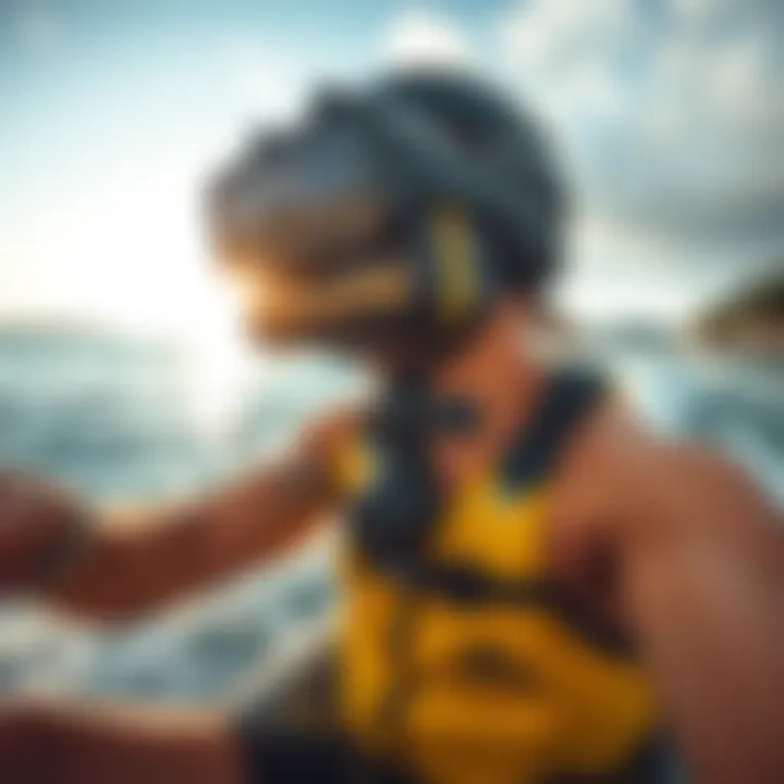 User operating GoPro Remo during a watersport activity