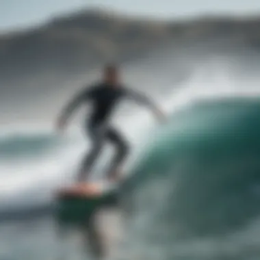 A skilled surfer maneuvering on a hydro surf board