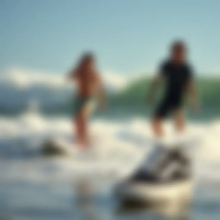 Surfing Lifestyle with Vans Surfing waves with Vans footwear in focus