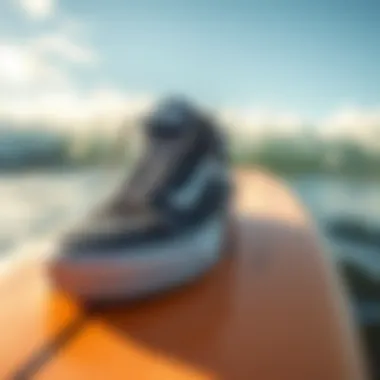 Vans Footwear Embracing Surf Culture Vans sneakers on a surfboard