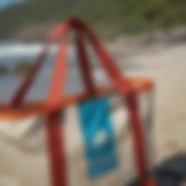 Close-up of Patagonia beach bag features