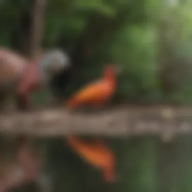 Colorful wildlife found along the journey