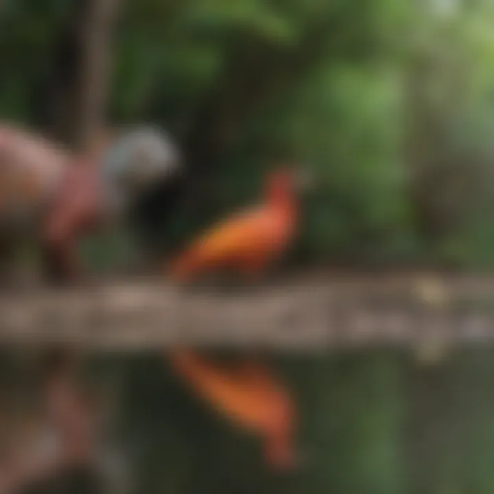 Colorful wildlife found along the journey