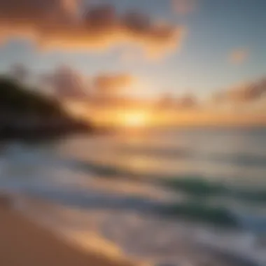 Stunning sunset over the Caribbean coast