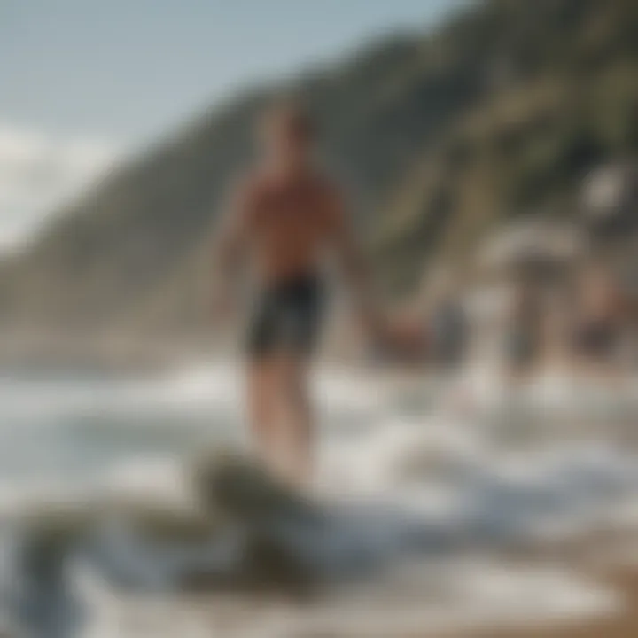 Enthusiasts enjoying a day of RC surfing at the beach