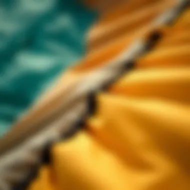 Close-up view of a used 12-meter kite showcasing its fabric and stitching