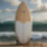 Detailed view of a six-foot surfboard showcasing its design features