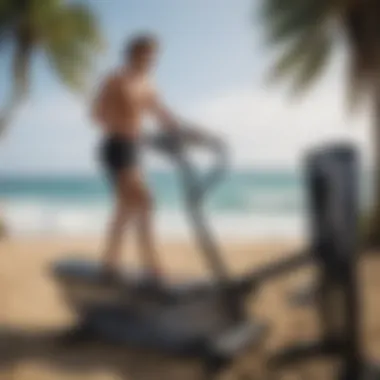 An instructional graphic highlighting the benefits of incorporating surf cardio machine workouts.