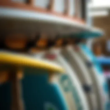 Variety of materials used in surfboard hangers