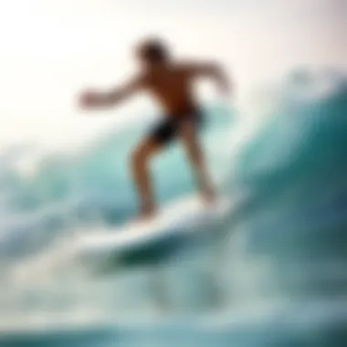 Person practicing bodyboarding techniques on a wave