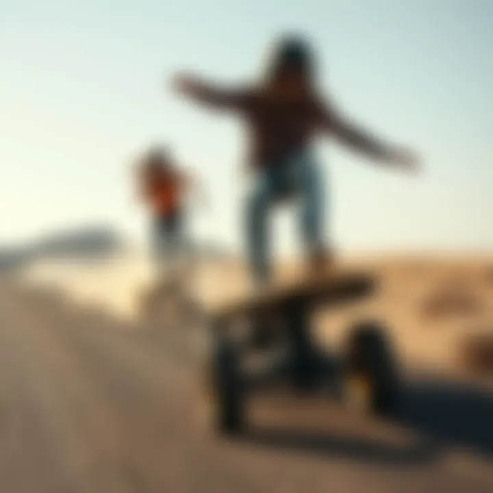 Diverse riding styles on different terrains with longboards