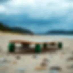 Stylish five mile longboard design showcasing intricate graphics