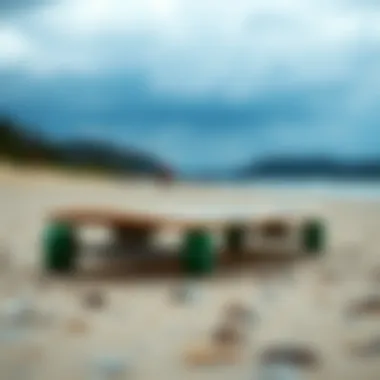 Stylish five mile longboard design showcasing intricate graphics