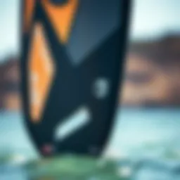 A close-up view of a foil showcasing its intricate design and craftsmanship.