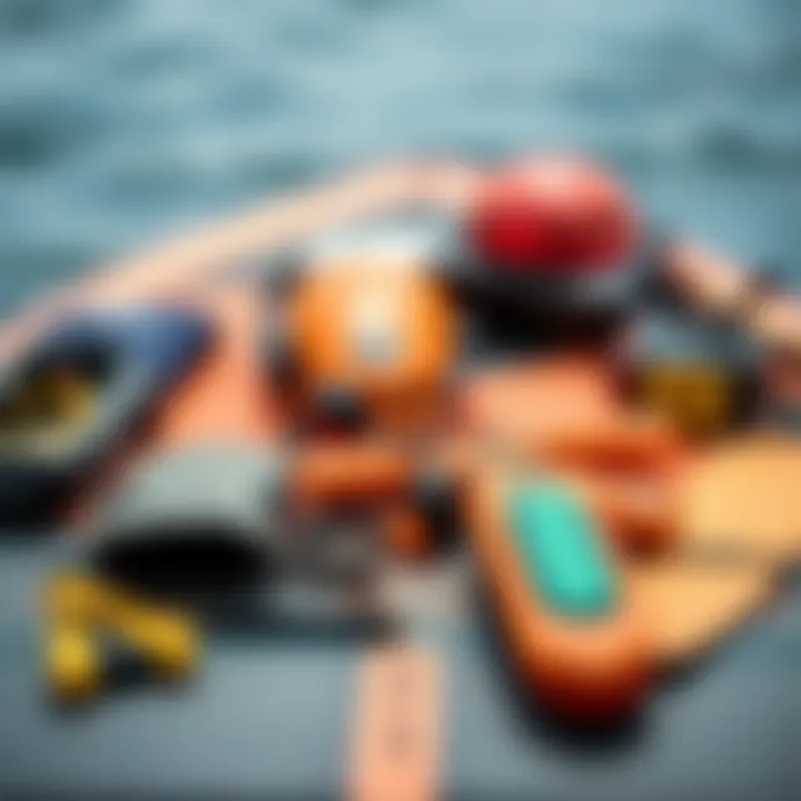 Essential Safety Gear for Foiling Safety gear laid out for foiling activities, emphasizing the importance of protection.