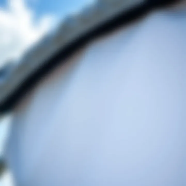 Close-up of fabric material used in a wake tower bimini