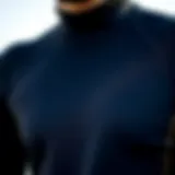 Wetsuit top showcasing material texture