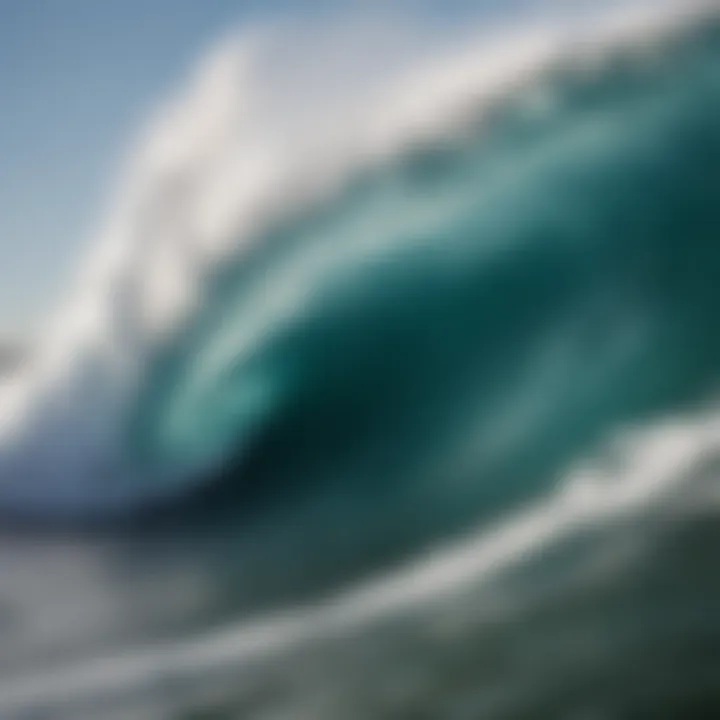 Close-up of ocean waves capturing intricate details