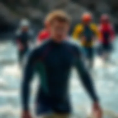 Diverse range of wetsuits for various water sports