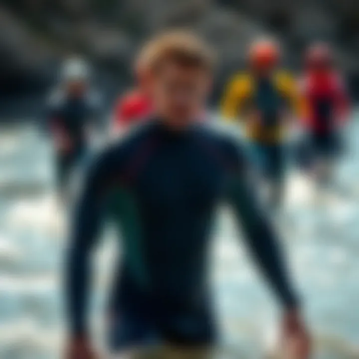 Diverse range of wetsuits for various water sports