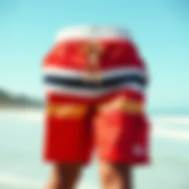 Vintage surf culture represented by classic boardshorts